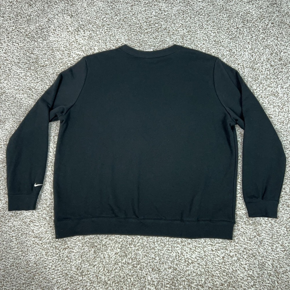 Nike Sweatshirt Womens XXL Black Crewneck Club Fleece Pullover Crest Logo Sports - Picture 5 of 8